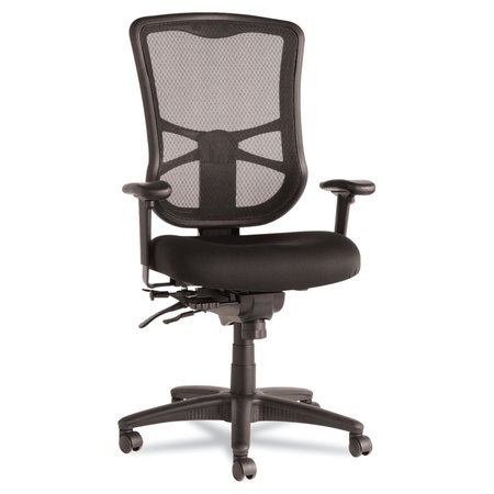 ALERA Executive Chair, Mesh, 18-1/2" to 22" Height, Padded Arms, Black ALEEL41ME10B